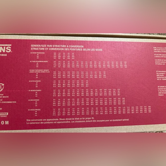 New NIB Vans Size 7 Black & White Checkered Shoes Slip on - Picture 5 of 5